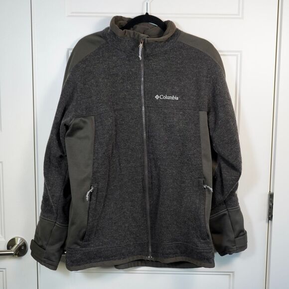 Columbia Other - Columbia Omni Heat Wool Fleece Jacket Gray Mens Size L